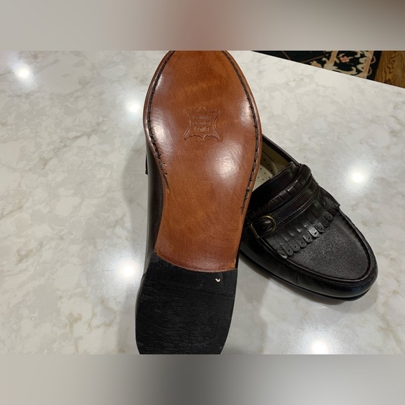 NWOT Mens Freeman Slip on Brown Leather Loafers Sz 10M - Picture 4 of 7